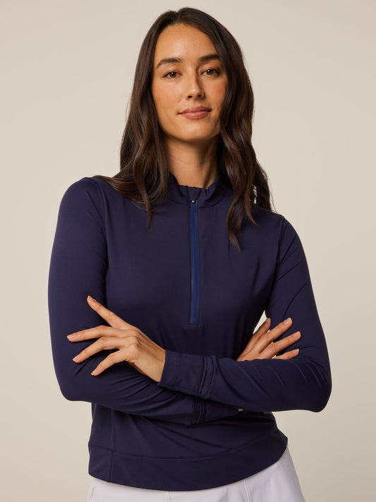 Long Sleeve Halley II Quarter Zip Top LFA25K55V-417 (Maltese Blue)