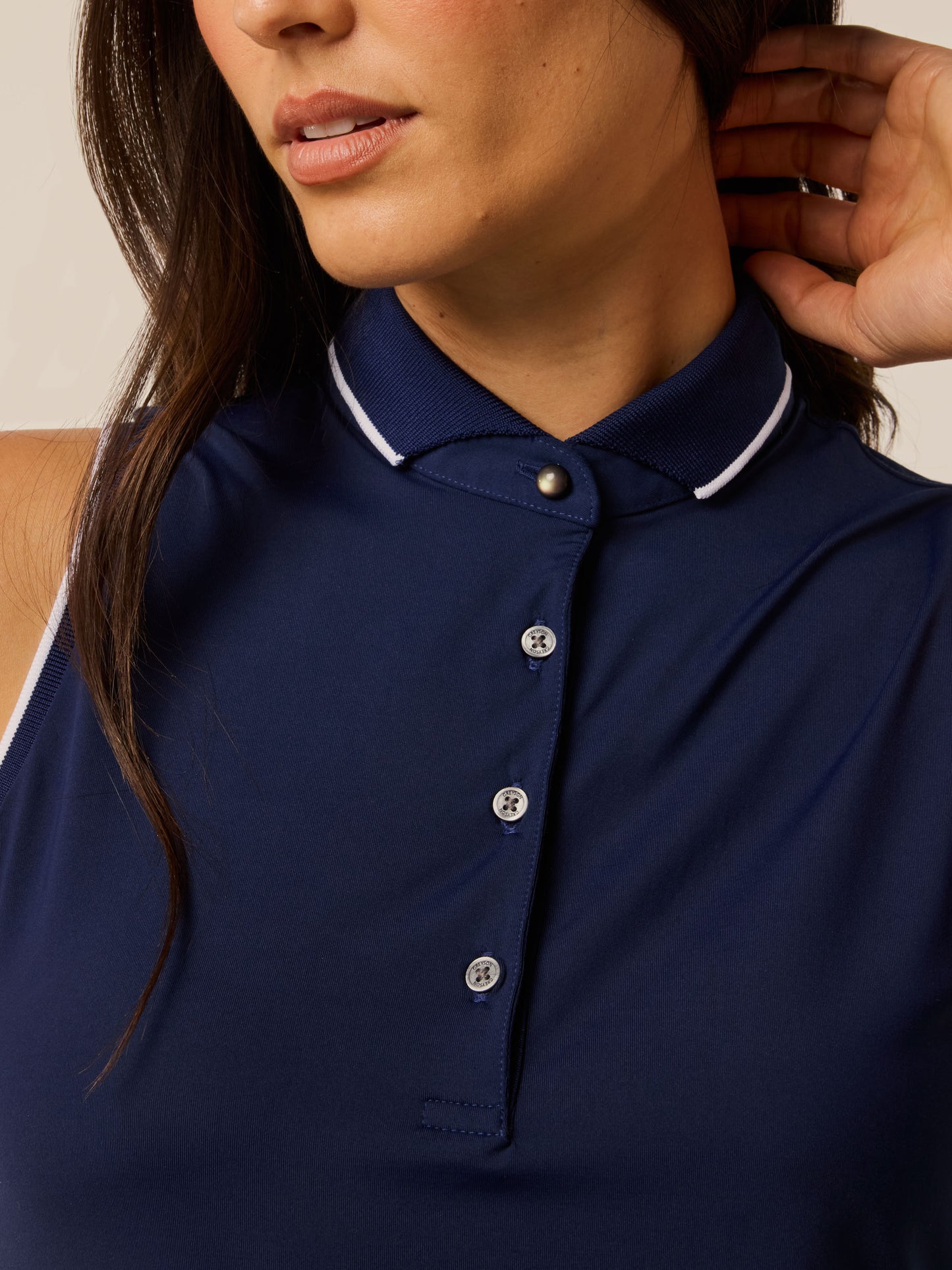 Sleeveless Scarlett Polo LSP25K64-417 (Maltese Blue)