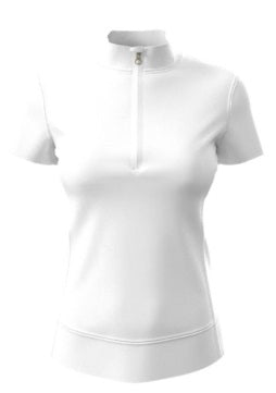 Halley Short Sleeve 1/4 Zip Top (Artic White)