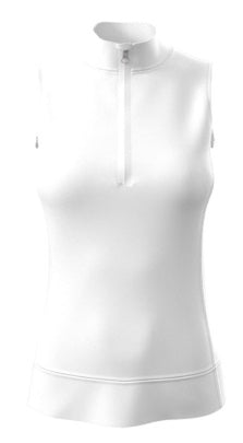 Halley Sleeveless 1/4 Zip Top (Artic White)